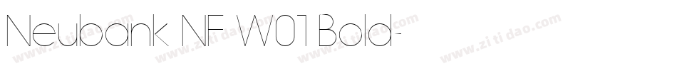 Neubank NF W01 Bold字体转换